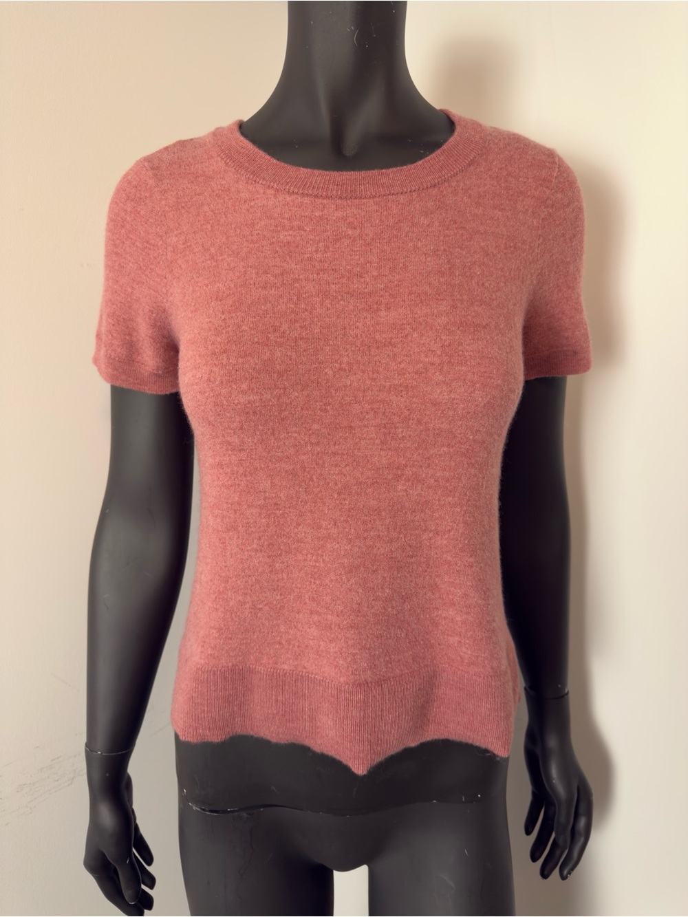 Nicole Miller 100% Extrafine Merino Wool Tshirt Buttons L